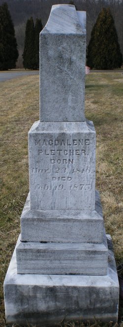 Magdalene “Mollie” <I>Schenck</I> Pletcher 