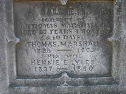 Henrietta Eleanor “Hennie” <I>Lyles</I> Marshall 