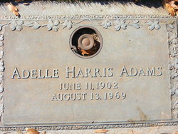 Adelle Hyde <I>Harris</I> Adams 