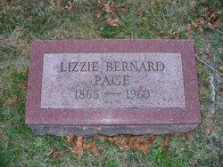 Elizabeth “Lizzie” <I>Bernard</I> Page 