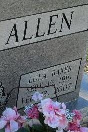 Lula F <I>Baker</I> Allen 