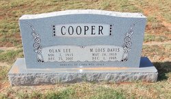 Mamie Lois <I>Davis</I> Cooper 