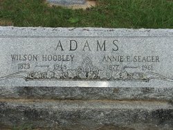 Annie Elizabeth <I>Seager</I> Adams 