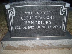 Cecille <I>Wright</I> Hendricks 