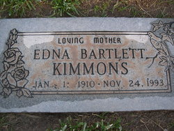 Edna <I>Bartlett</I> Kimmons 