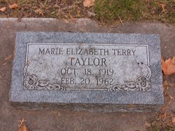Marie Elizabeth <I>Terry</I> Taylor 