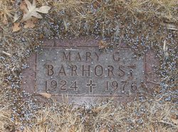 Mary G. <I>Weber</I> Barhorst 