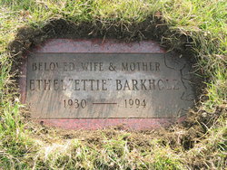 Ethel “Ettie” <I>Getson</I> Barkholz 