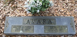 Harriet Ann Eliza “Hattie” <I>Russell</I> Avara 