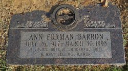 Ann <I>Forman</I> Barron 