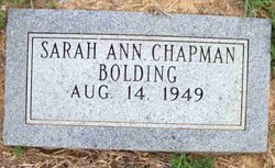 Sarah Ann <I>Chapman</I> Bolding 