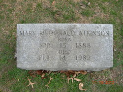 Mary <I>McDonald</I> Atkinson 