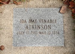 Ida Mae <I>Venable</I> Atkinson 