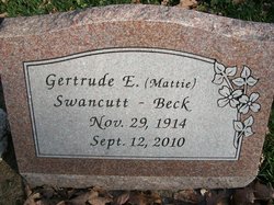 Gertrude Estrella <I>Mattie</I> Swancutt-Beck 