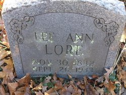 Lee Ann Elizabeth “Leania” <I>White</I> Lore 