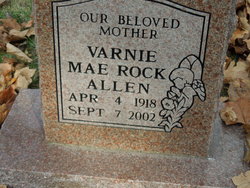 Varnie Mae <I>Rock</I> Allen 