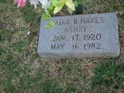 Radie Beatrice <I>Hayes</I> Ashby 