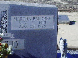 Martha <I>Baldree</I> Pafford 