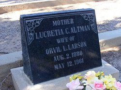Lucretia Clementine <I>Milliorn</I> Altman Larson 