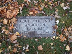 Alice C <I>Eklund</I> Anderson 