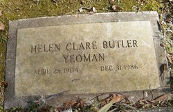 Helen Clare <I>Fleming</I> Butler Yeoman 