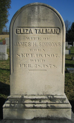 Eliza <I>Talman</I> Simmons 