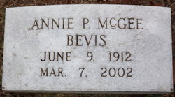 Annie Adair <I>McGee</I> Bevis 