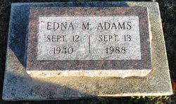 Edna Mae <I>Miller</I> Adams 