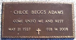 Chloe D. <I>Beggs</I> Adams 