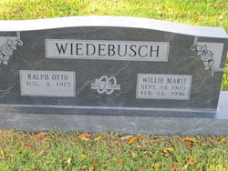 Willie Marie <I>Burnham</I> Wiedebusch 
