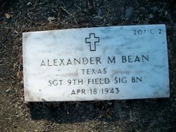Sgt Alexander M Bean 