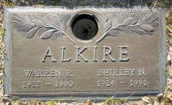 Shirley N <I>Haws</I> Alkire 