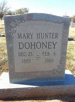 Mary Groggins “Mollie” <I>Hunter</I> Dohoney 
