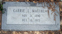 Carrie <I>Lee</I> Matthews 