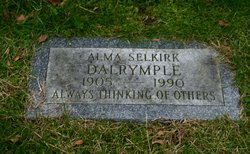 Alma <I>Selkirk</I> Dalrymple 