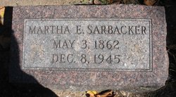 Martha Elizabeth <I>Little</I> Sarbacker 