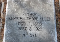 Annie Corine <I>McLemore</I> Allen 