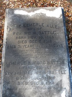 Annie LeMerle <I>Allen</I> Battle 