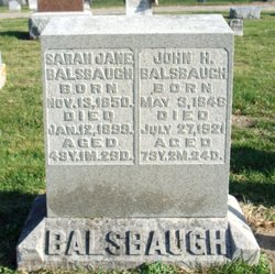 Sarah Jane <I>Fisher</I> Balsbaugh 