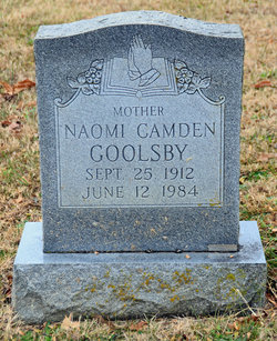 Martha Naomi <I>Camden</I> Goolsby 