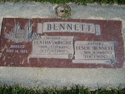 Leatha <I>Wright</I> Bennett 