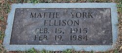 Mattie Ada <I>York</I> Ellison 