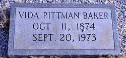 Vida Lee <I>Pittman</I> Baker 