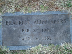 Beatrice <I>Aliff</I> Akers 