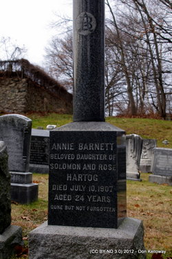Anna “Annie” <I>Hartog</I> Barnett 
