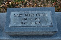 Mary Betsy <I>Faris</I> Crider 