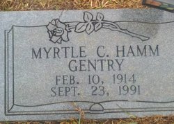 Myrtle <I>Hamm</I> Gentry 