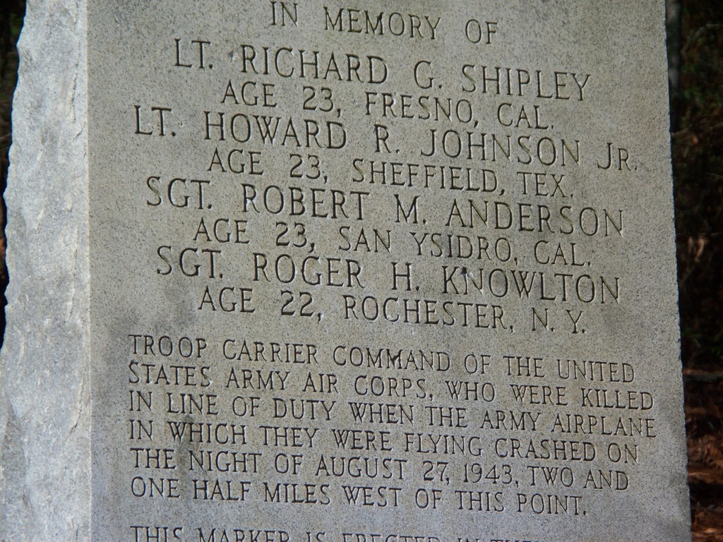 Army Fliers Memorial Marker