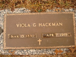 Viola G. <I>Ganzel</I> Hackman 