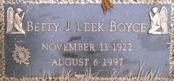 Betty J <I>Leek</I> Boyce 